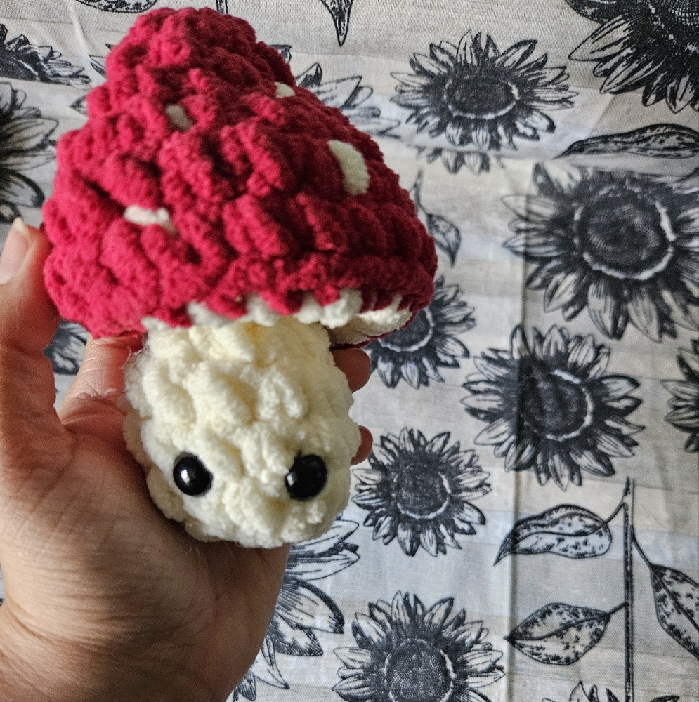 Crochet Red Mushroom Pop